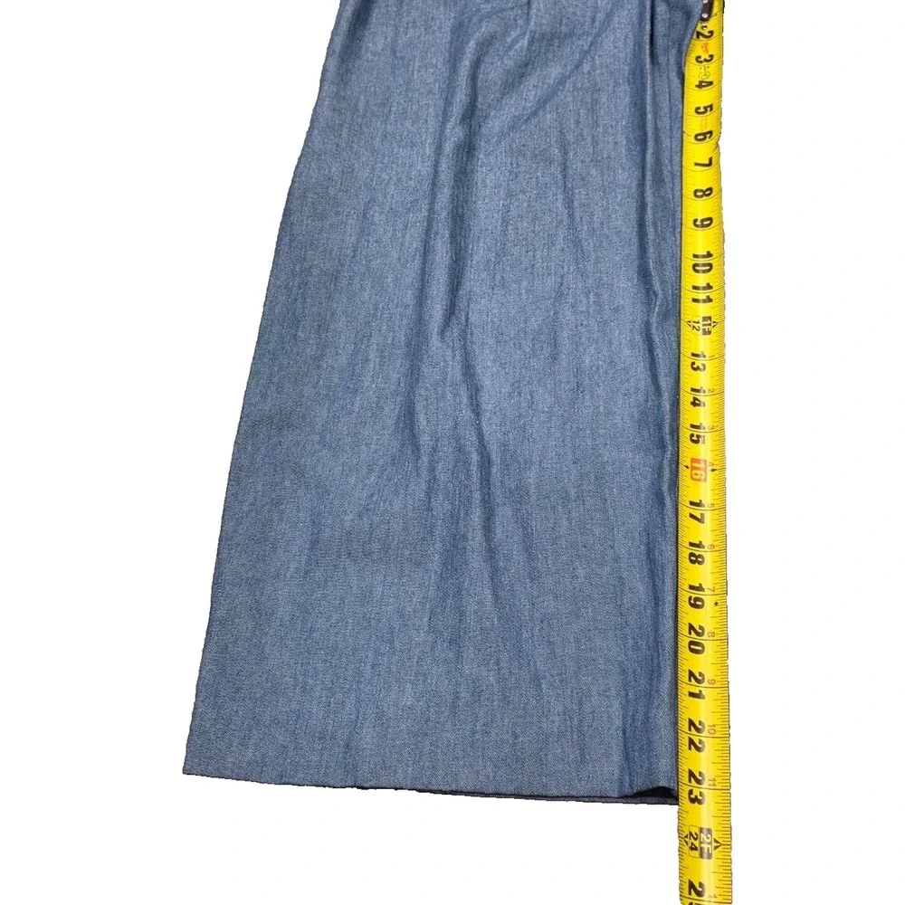 Vintage Jeffrey and Dara Evening Wide Leg 1 Piece Jumpsuit Denim Blue 10 A006204